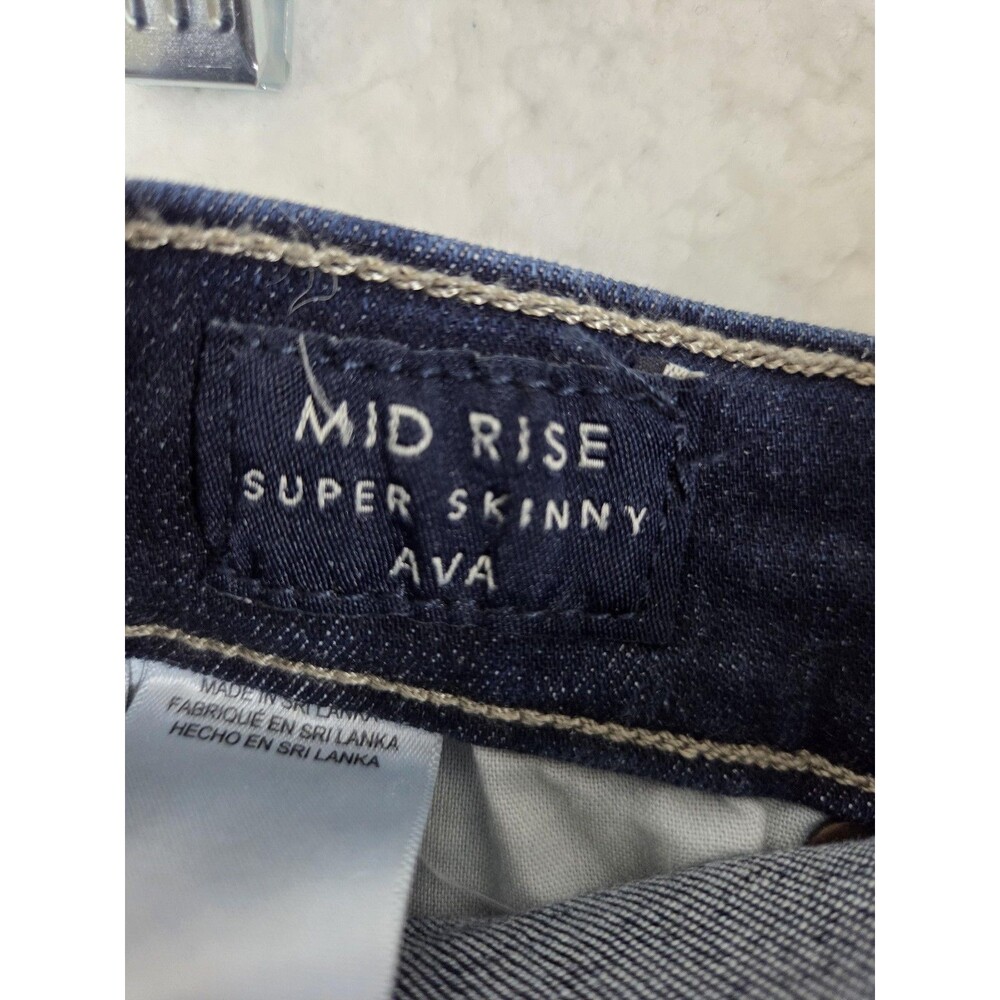 Lucky Brand Ava Mid Rise Super Skinny Jeans Womens 6/28 Dark Wash Stretch Denim - Picture 10 of 10